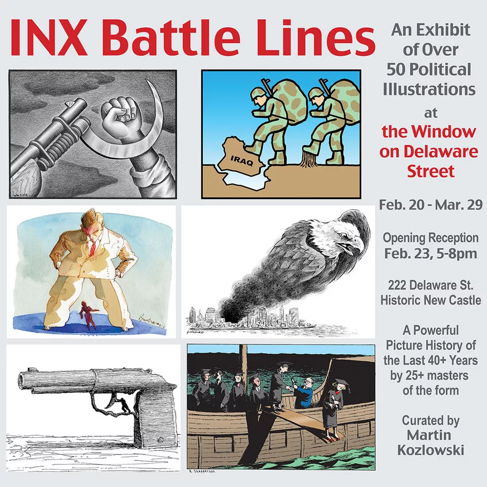INX Battle Lines 4 decades of Political Illustrations