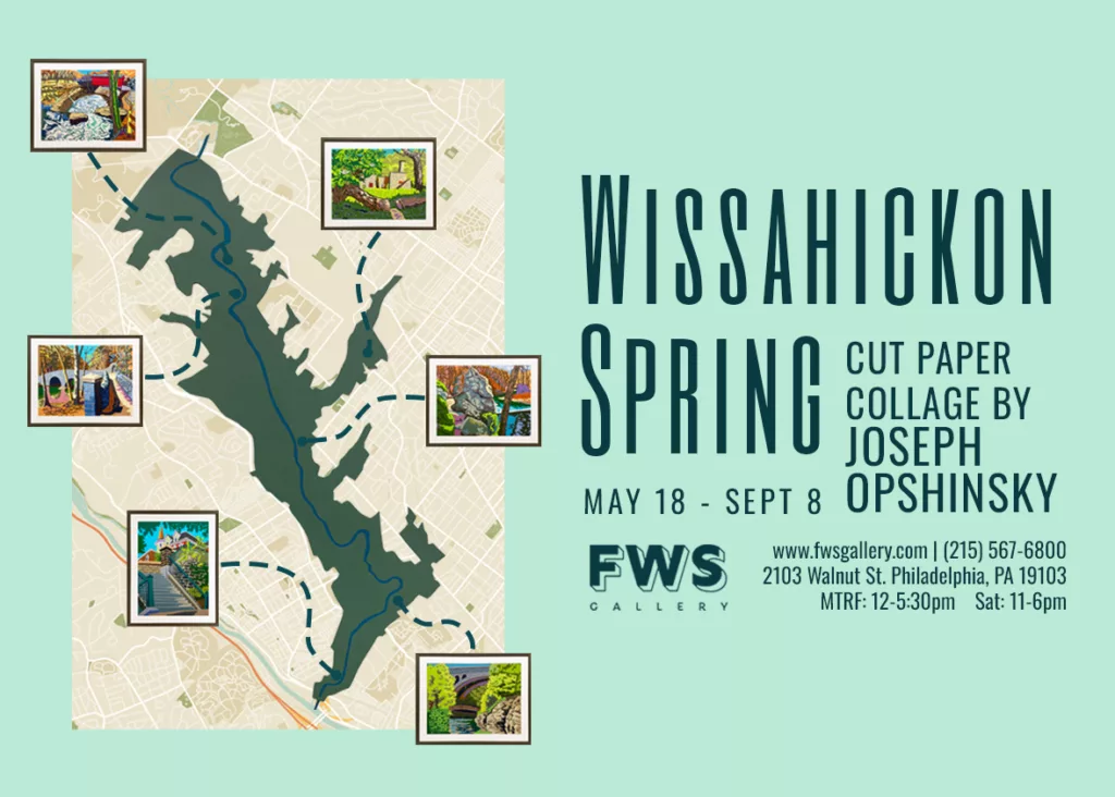 Wissahickon Spring: Cut Paper Collage by Joseph Opshinsky